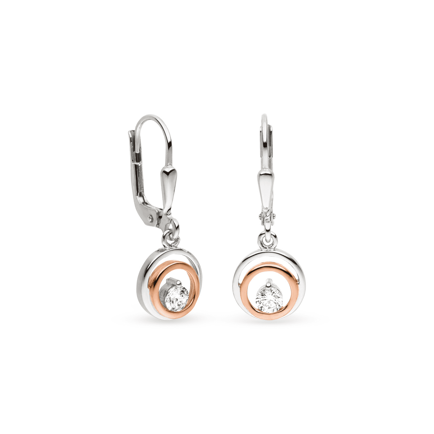 Ohrringe Zirkonia 925er Silber rose´ 