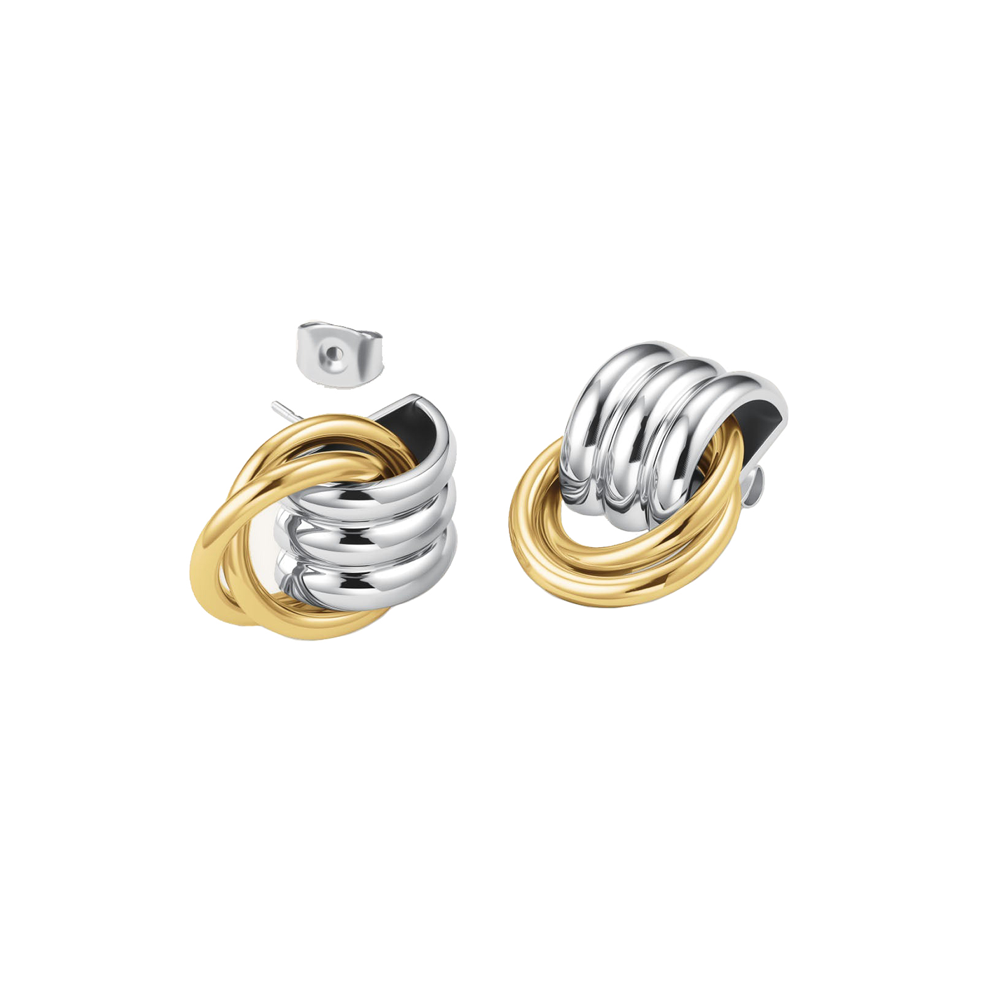 Ohrringe Edelstahl bicolor Modern Vintage Ohrringe Edelstahl bicolor Modern Vintage