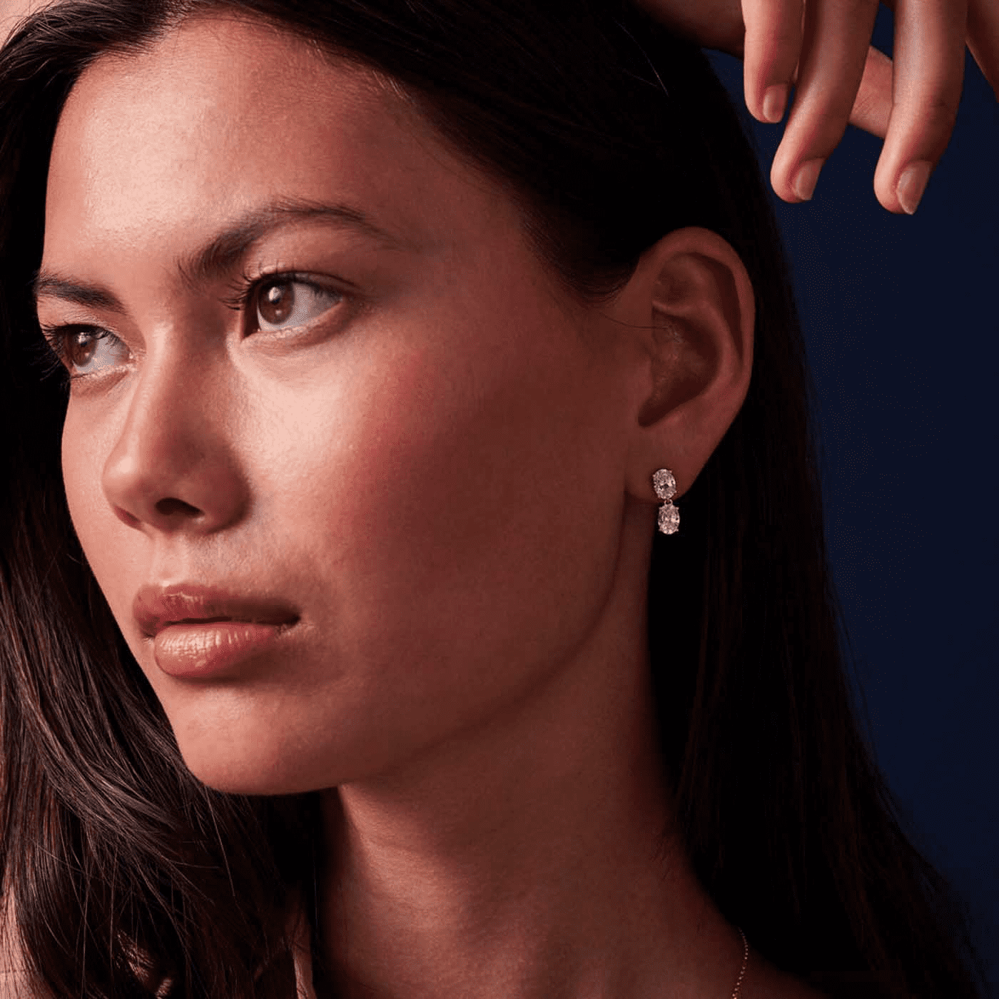 Ohrringe Zirkonia 925er Silber gelb vergoldet Ellisse Ohrringe Zirkonia 925er Silber gelb vergoldet Ellisse