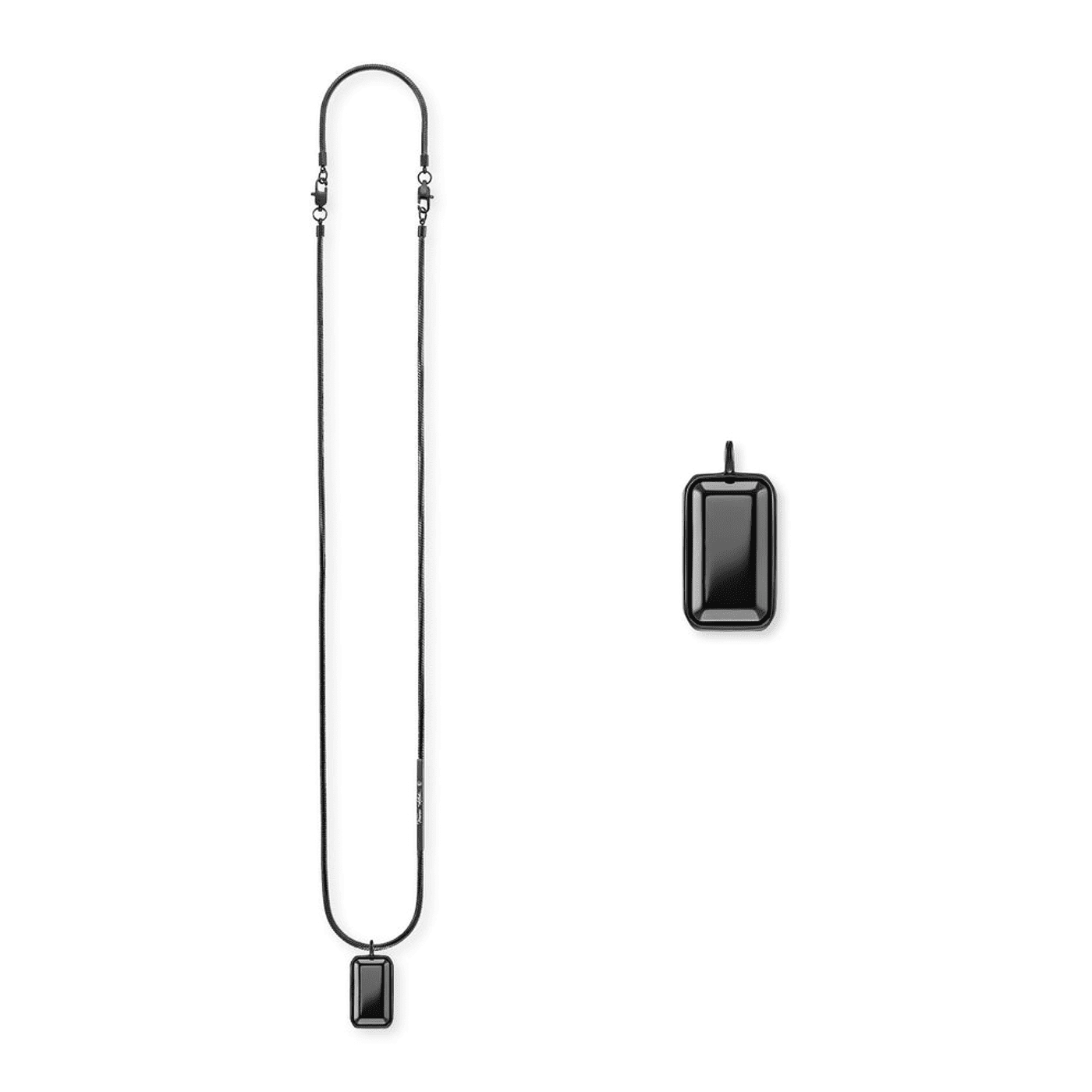 Kette Onyx Edelstahl schwarz Francesco