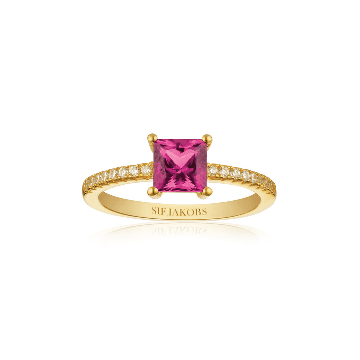 Ring Zirkonia Edelstahl gelb vergoldet Ellera Ring Zirkonia Edelstahl gelb vergoldet Ellera