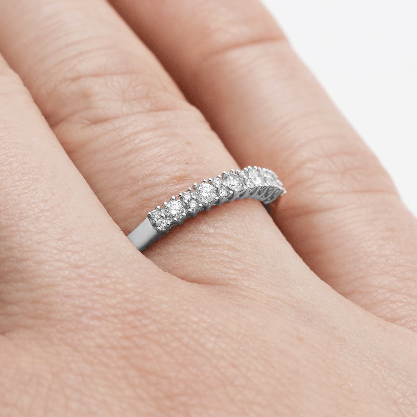 Ring Diamant zus. ca. 0,20ct. 585er Weißgold Mali