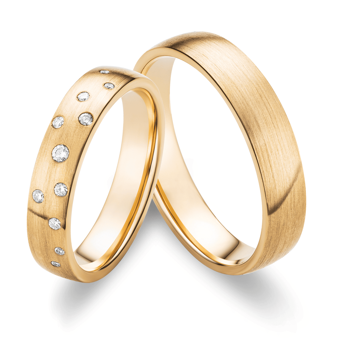 Trauring zus. ca. 0,08 ct. 585er Gelbgold Santorini Trauring zus. ca. 0,08 ct. 585er Gelbgold Santorini