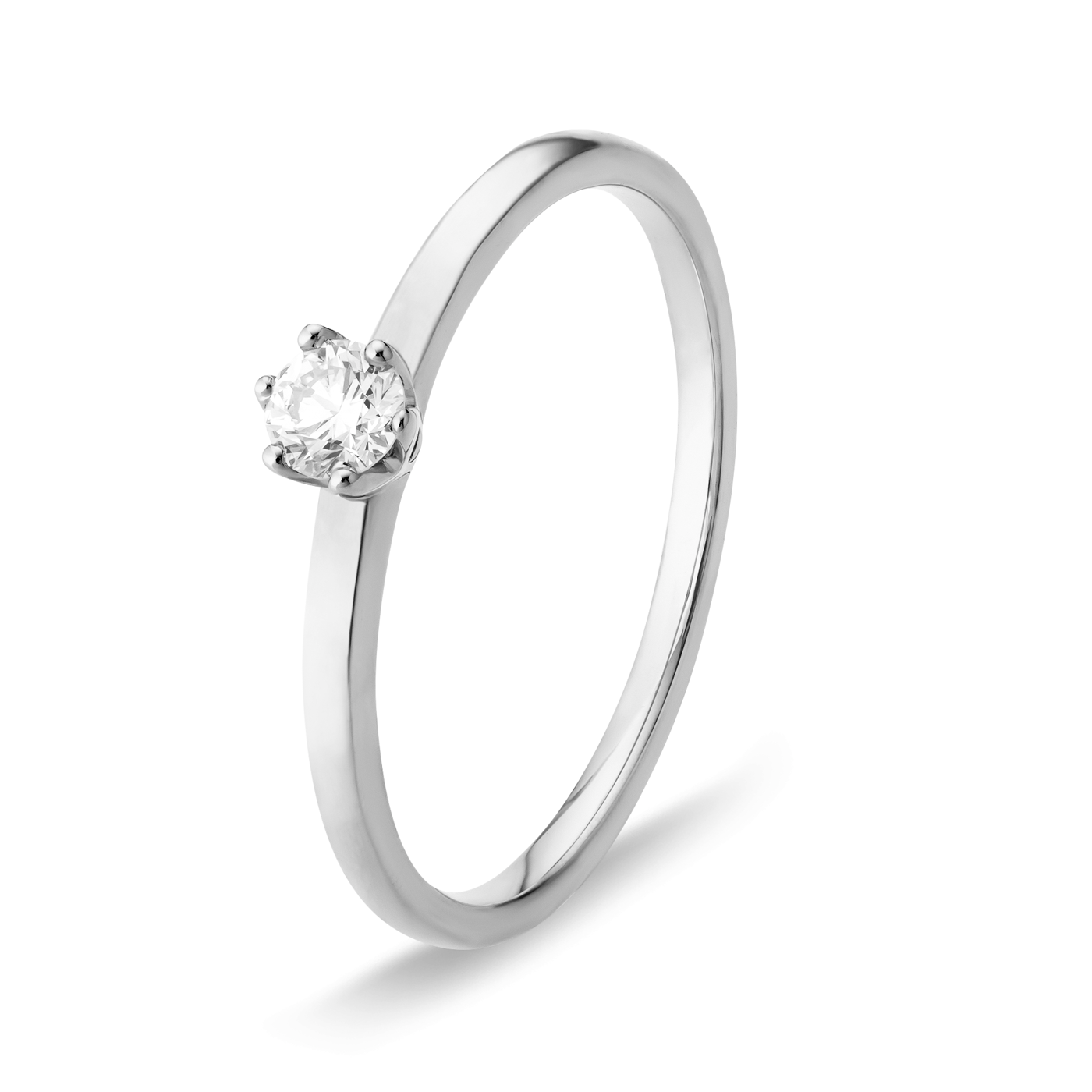 Ring Diamant ca. 0,15 ct. 585er Weißgold In Love Solitär Ring Diamant ca. 0,15 ct. 585er Weißgold In Love Solitär