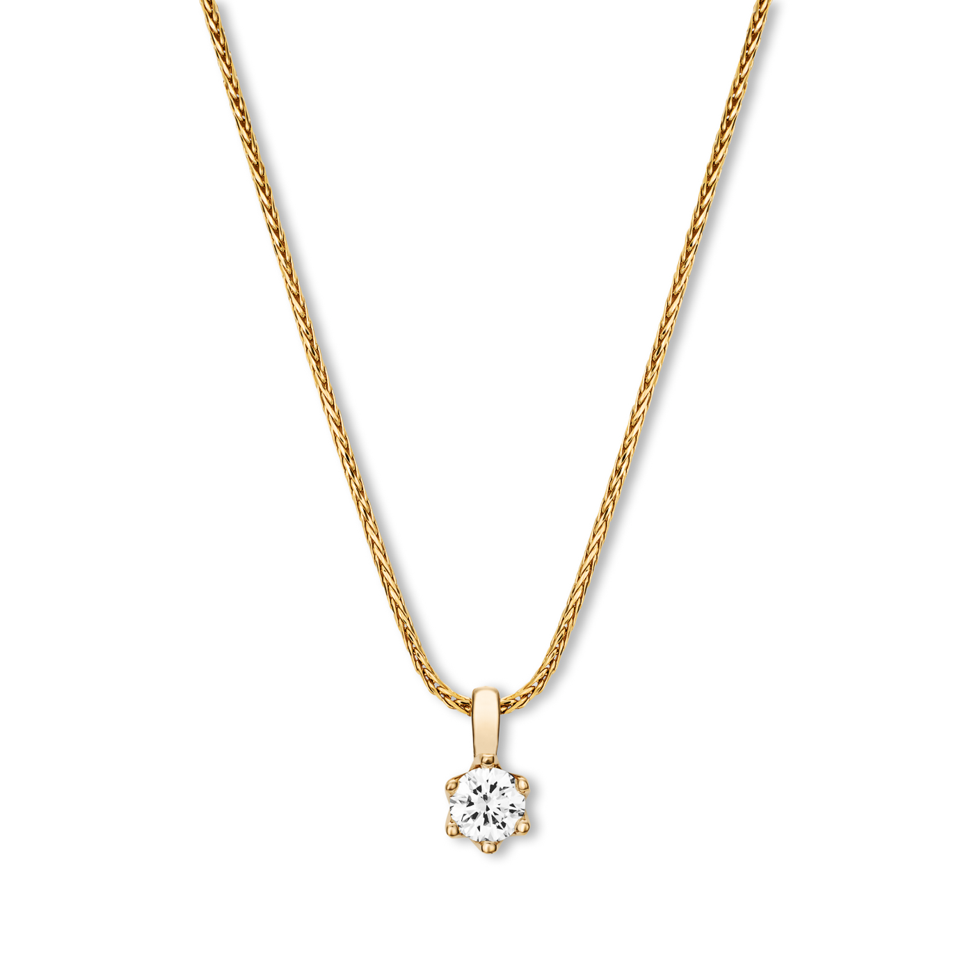 Kette Diamant ca. 0,20 ct. 585er Gelbgold In Love Solitär Kette Diamant ca. 0,20 ct. 585er Gelbgold In Love Solitär