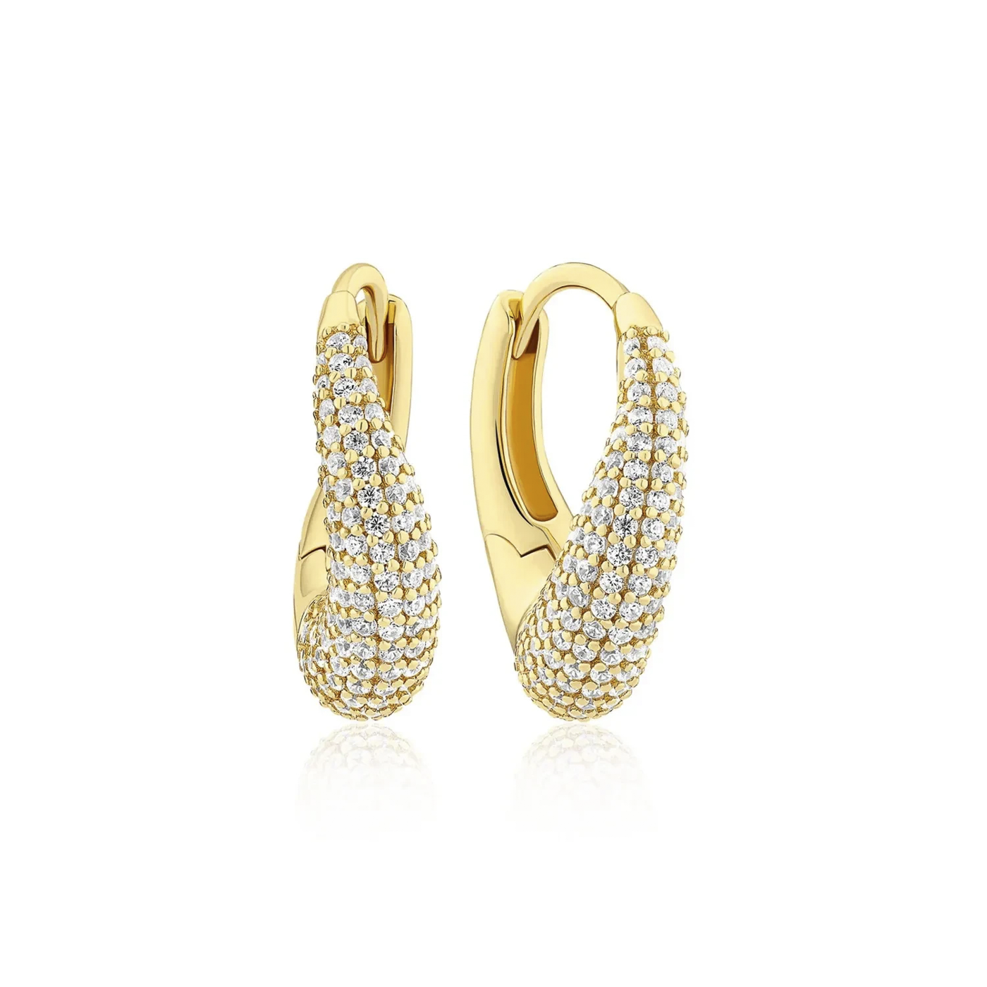 Ohrringe Zirkonia 925er Silber vergoldet Glorenza Ohrringe Zirkonia 925er Silber vergoldet Glorenza