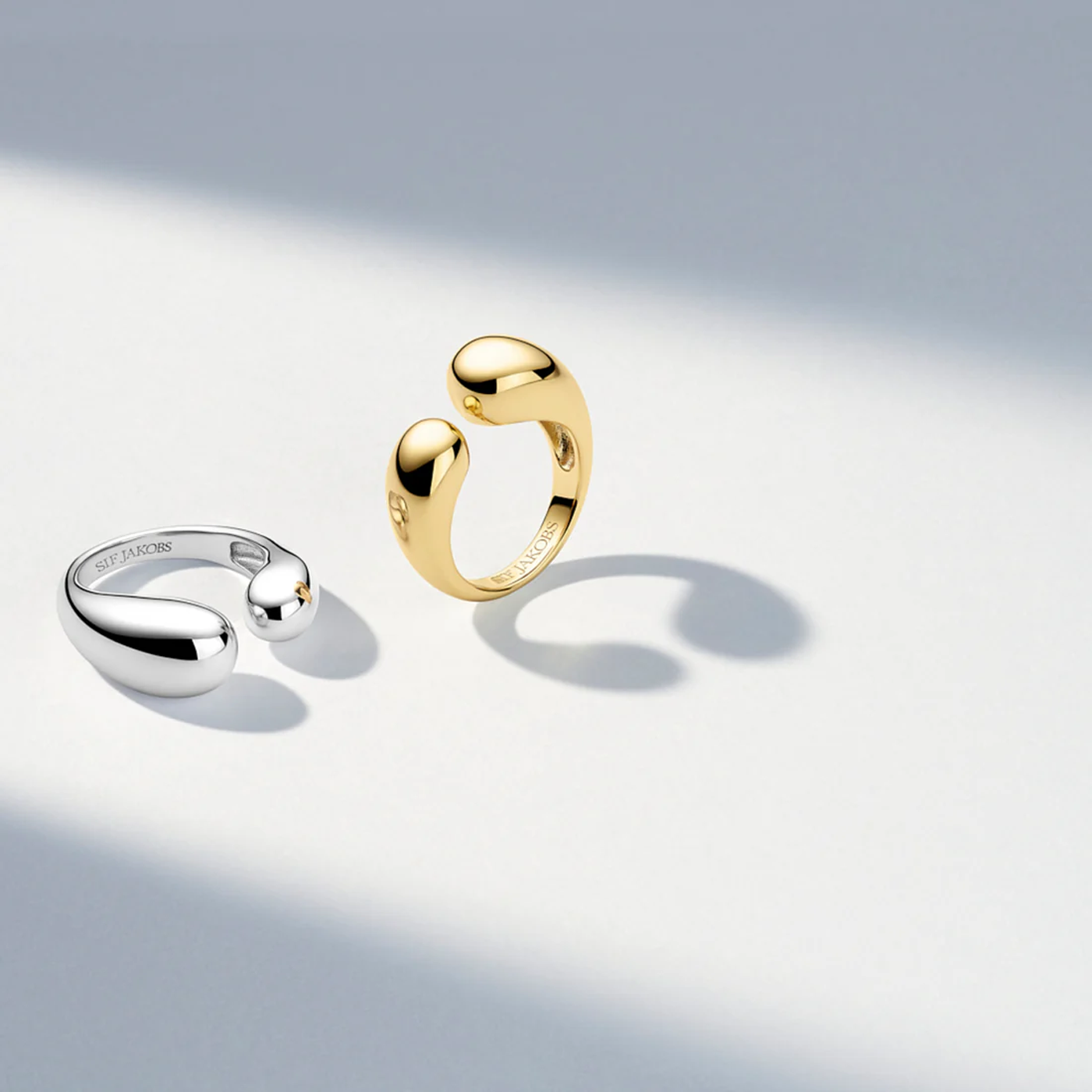 Ring 925er Silber gelb vergoldet Goccia