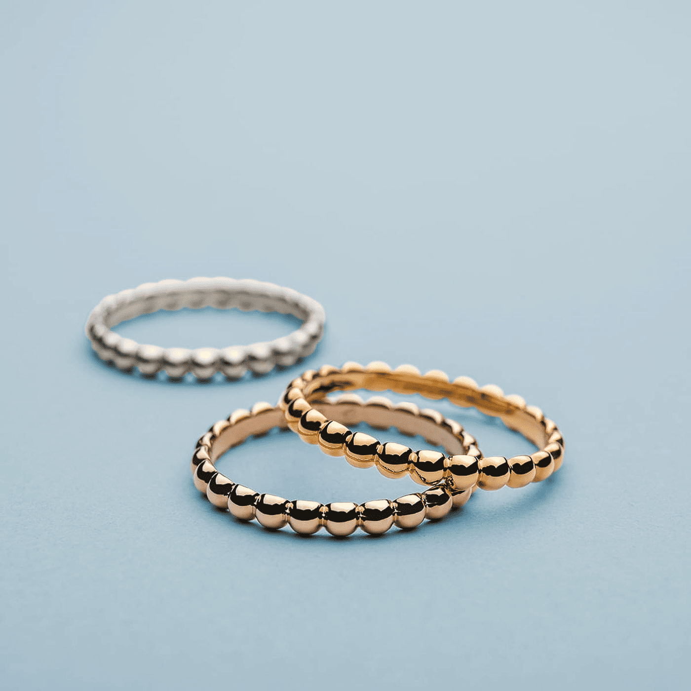 Edelstahlring rosé vergoldet Arctic Symphony