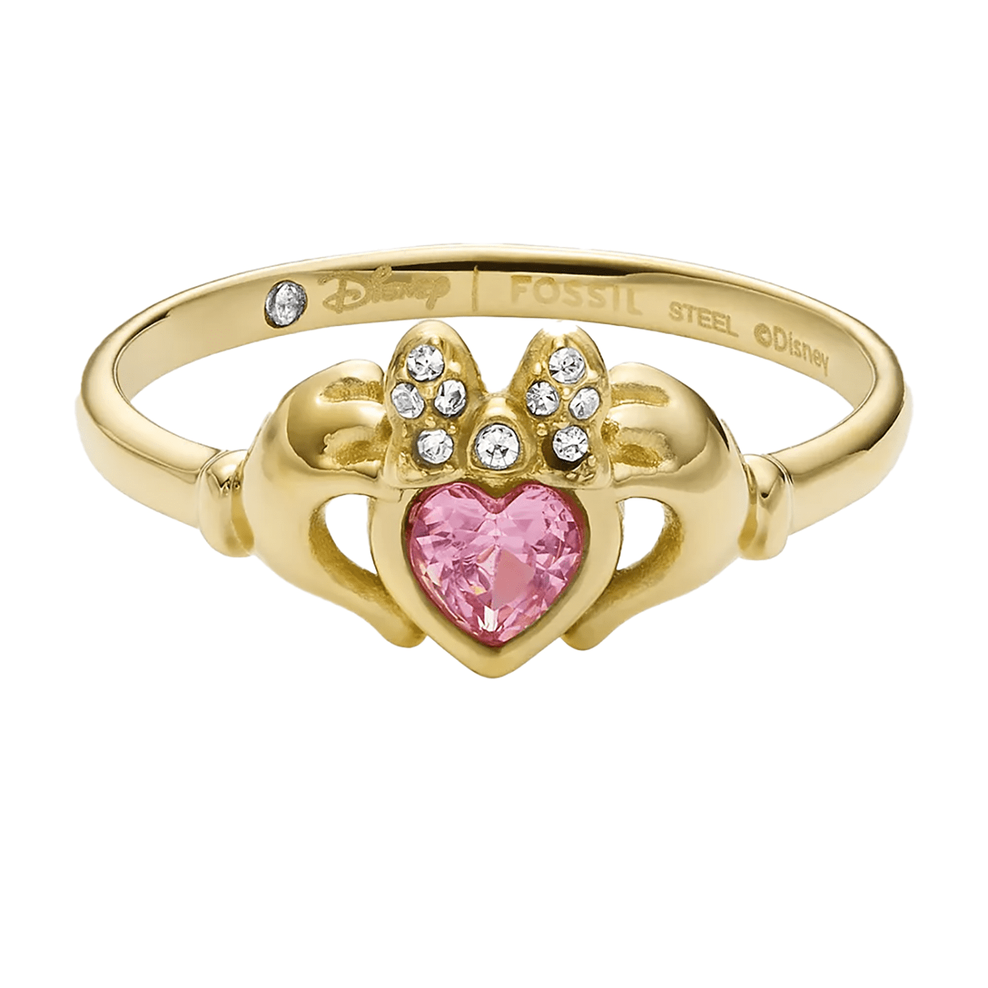 Ring Zirkonia Edelstahl gelb vergoldet Minnie Mouse Ring Zirkonia Edelstahl gelb vergoldet Minnie Mouse