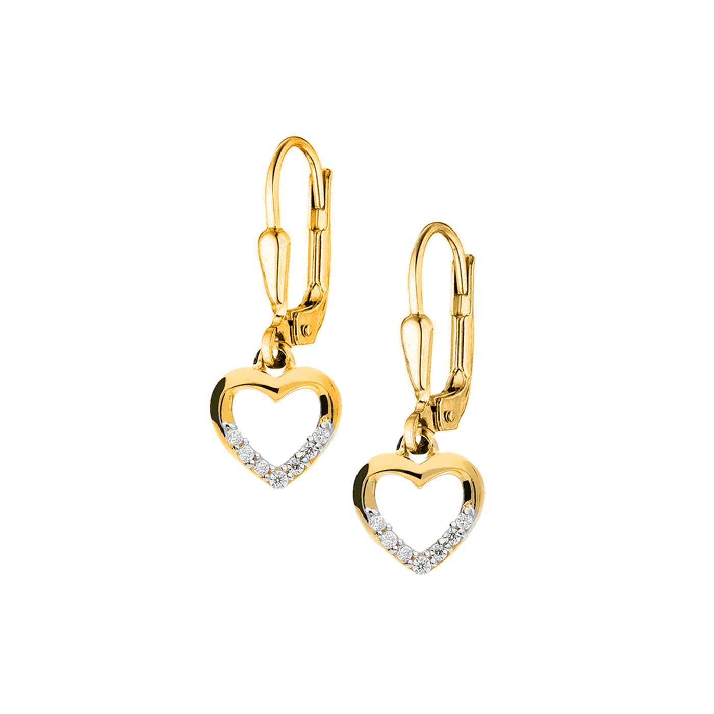 Ohrringe Zirkonia 333er Gelbgold rhodiniert  Ohrringe Zirkonia 333er Gelbgold rhodiniert