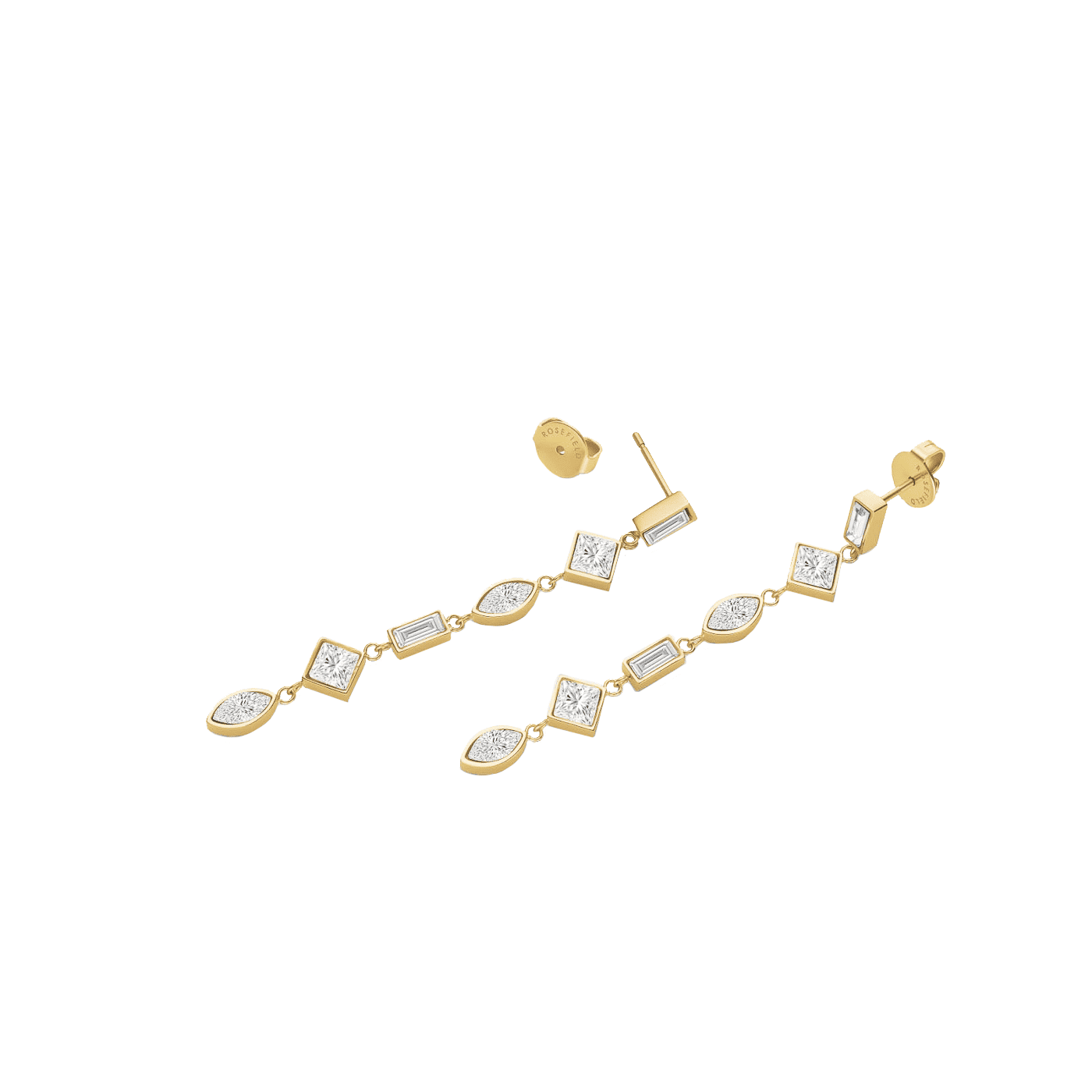 Ohrringe Edelstahl gelb vergoldet Playful Crystals Ohrringe Edelstahl gelb vergoldet Playful Crystals