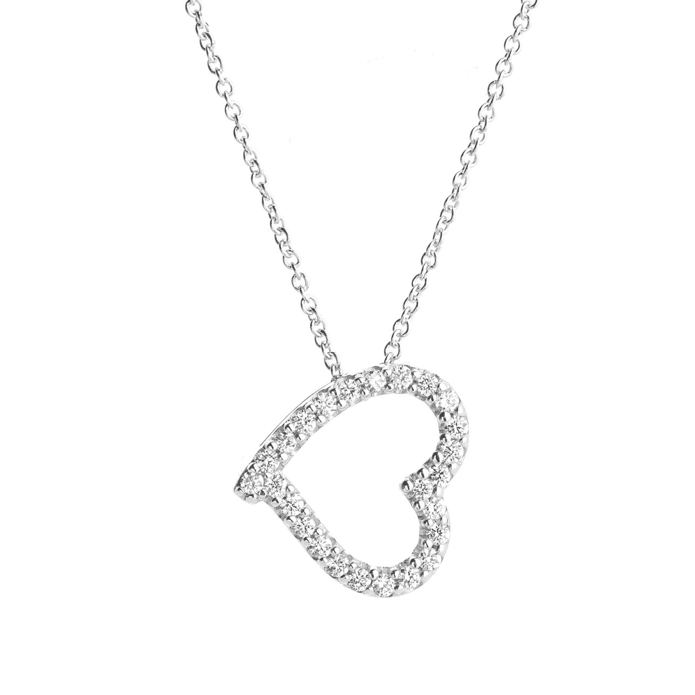 Kette Diamant zus. ca. 0,10 ct. 375er Weißgold