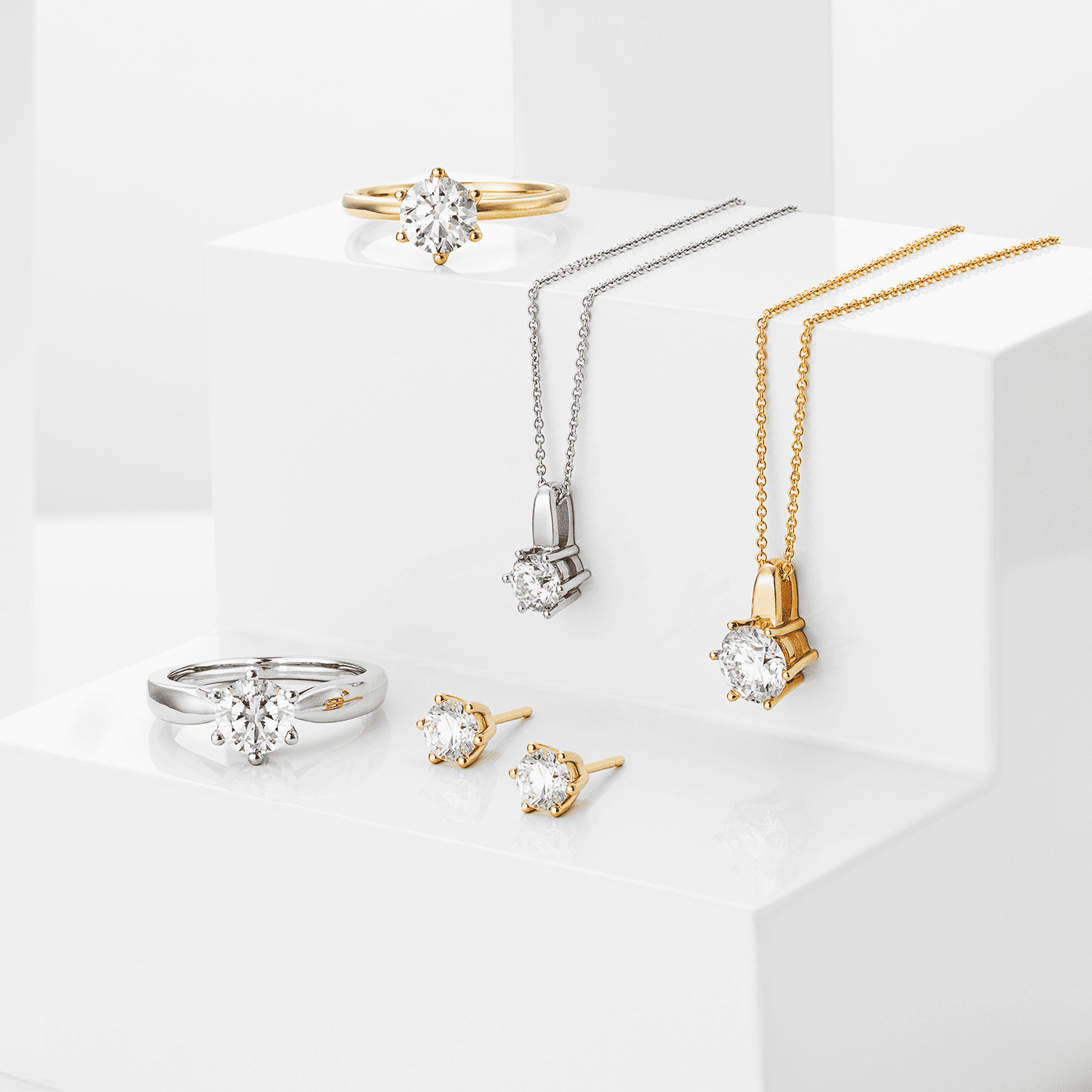 Ohrringe Diamant zus. ca. 1,00 ct. 585er Gelbgold Select Solitär Ohrringe Diamant zus. ca. 1,00 ct. 585er Gelbgold Select Solitär