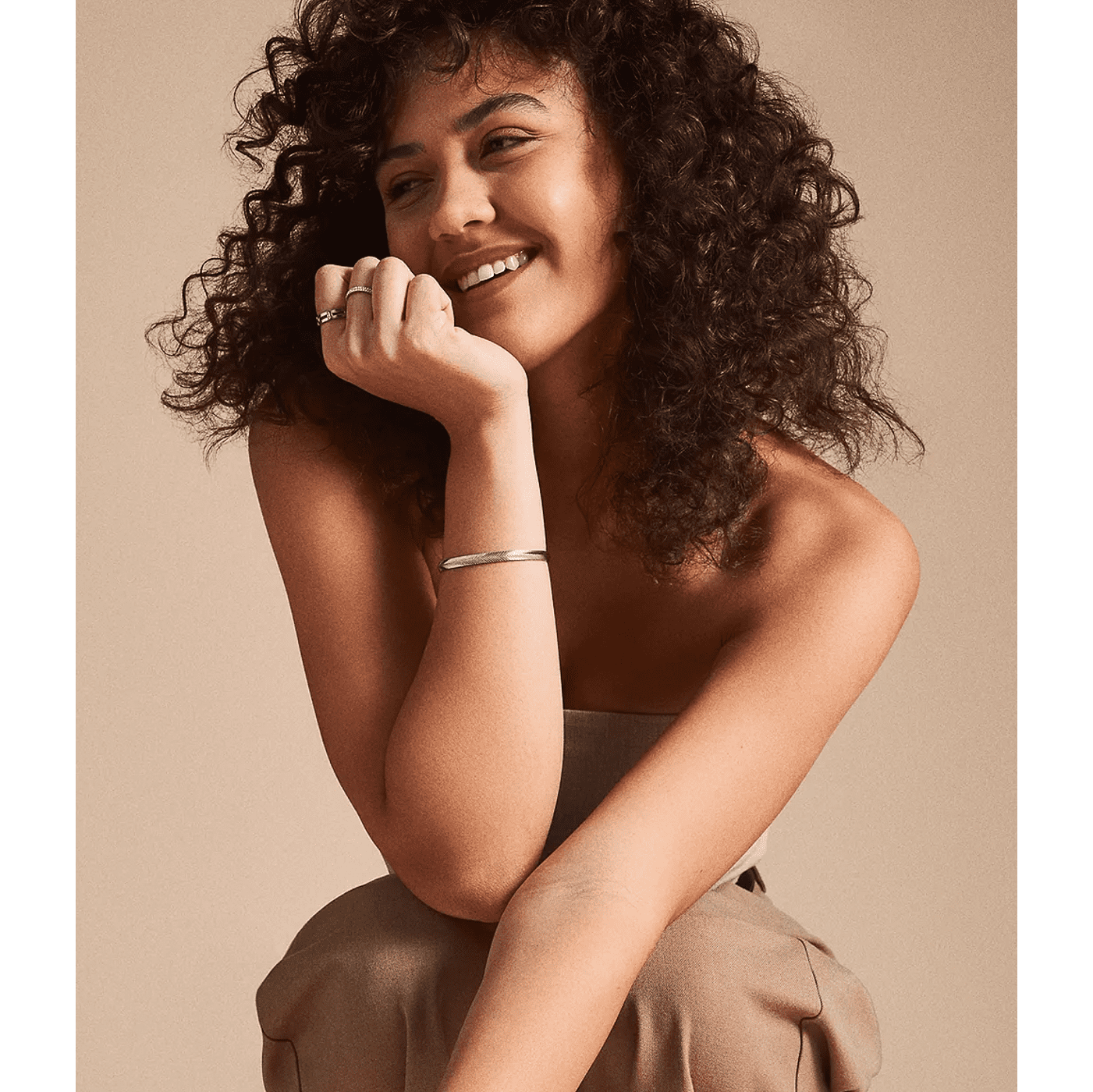 Armreif Stahl silber Harlow