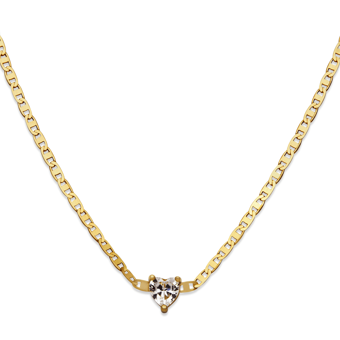 Kette Zirkonia 925er Silber vergoldet 