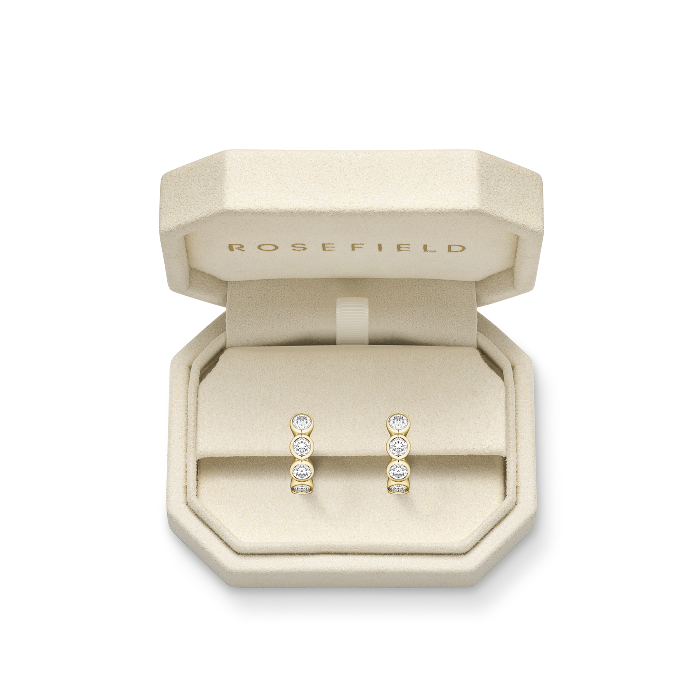 Ohrringe syn. Diamant zus. 0,643ct. 585er Gelbgold Bubble