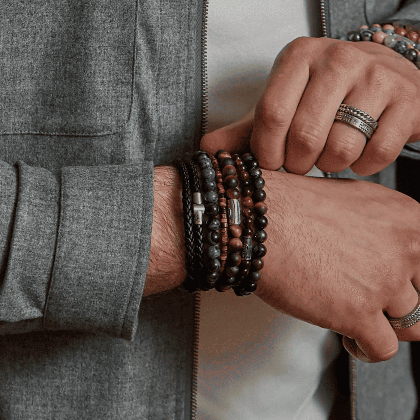 Armband Edelstahl Slices - Tiger Lily