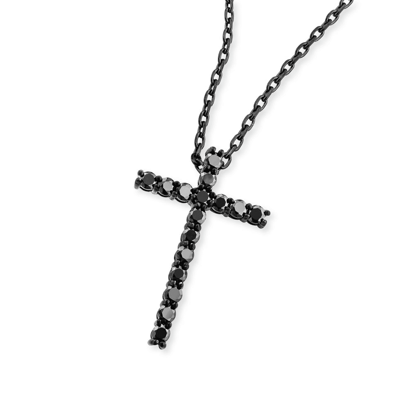 Kette Zirkonia Edelstahl schwarz Francesco Kette Zirkonia Edelstahl schwarz Francesco