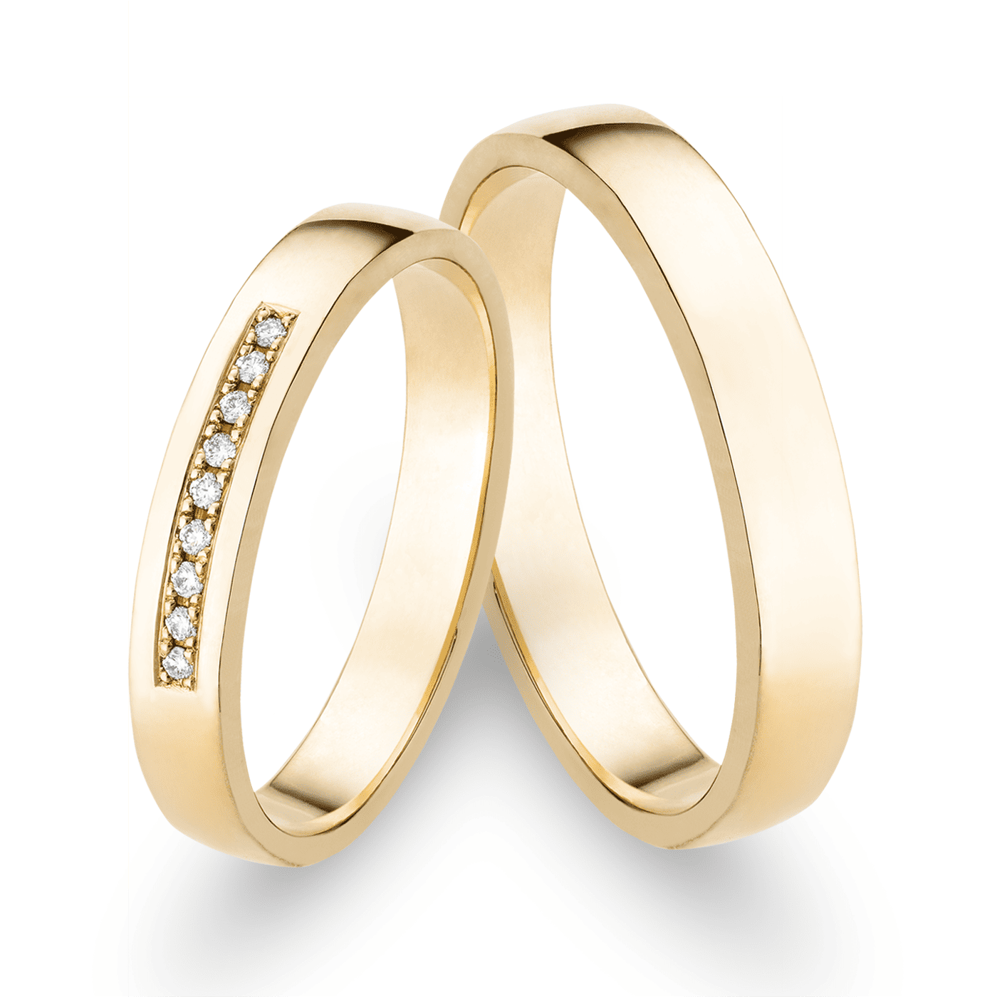 Trauring zus. ca. 0,045 ct. 585er Gelbgold Palermo Trauring zus. ca. 0,045 ct. 585er Gelbgold Palermo