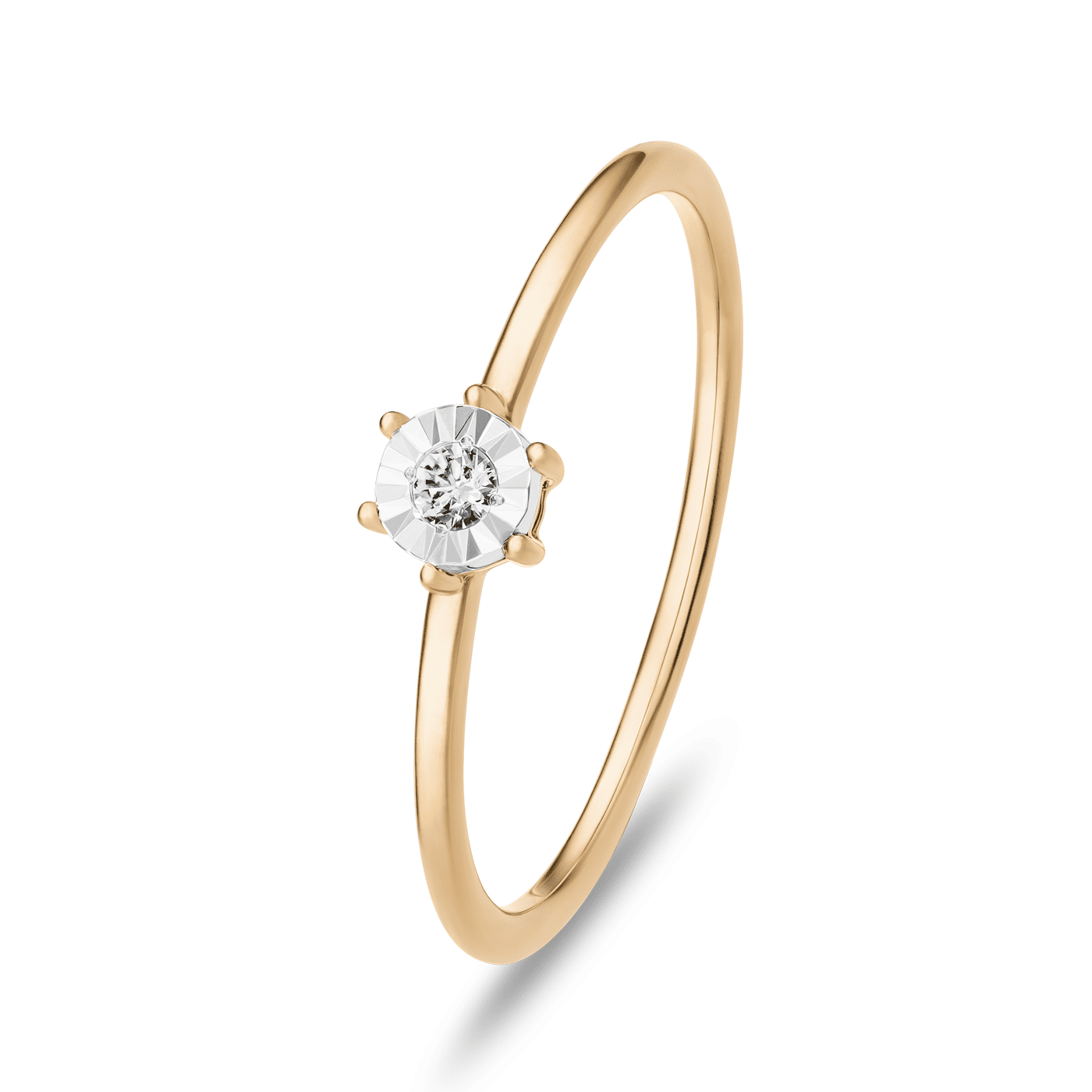 Ring Diamant ca. 0,03 ct. 333er Gelbgold Ring Diamant ca. 0,03 ct. 333er Gelbgold