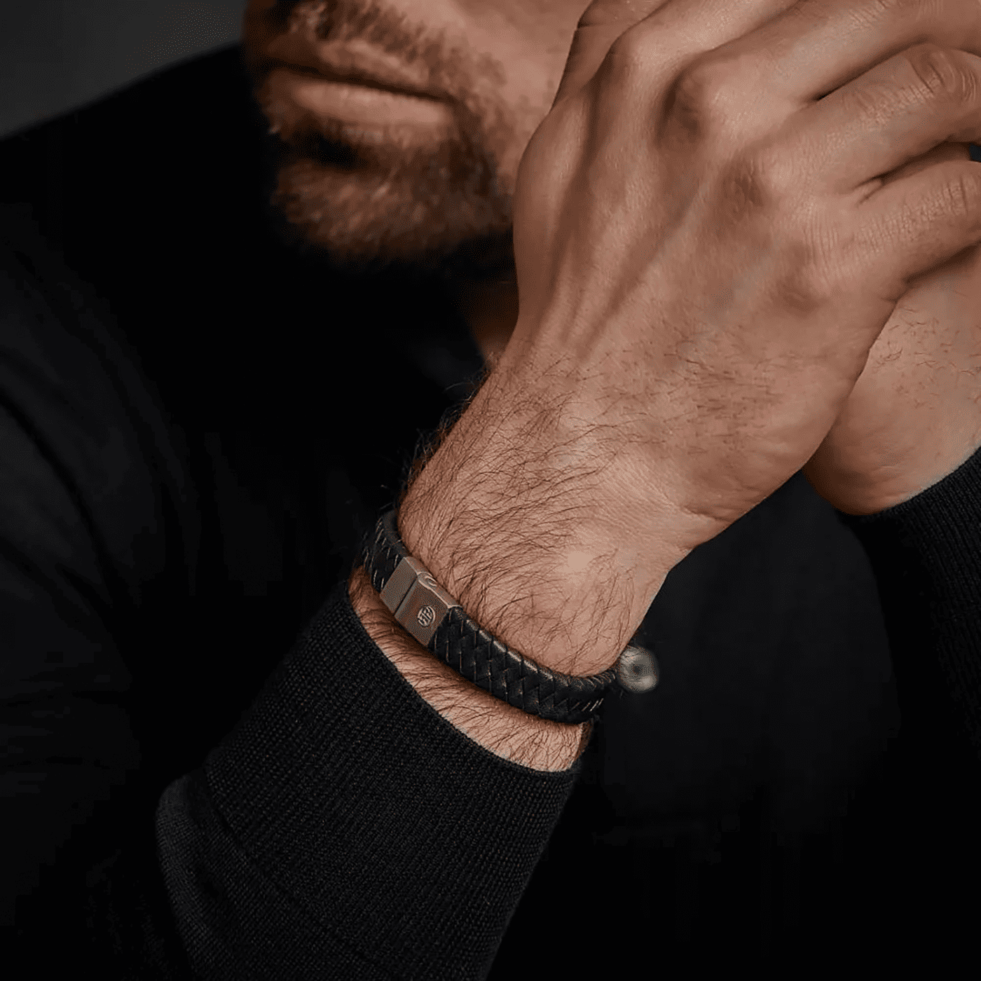 Armband Edelstahl Full Metal Premium Black