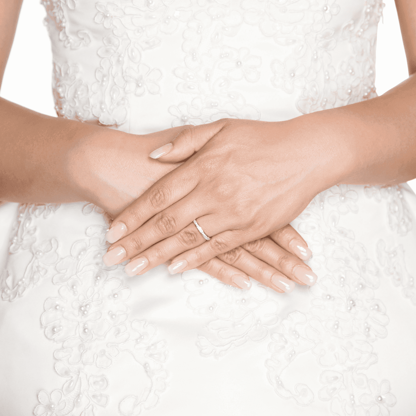 Trauring zus. ca. 0,45 ct. 585er Weißgold Siena