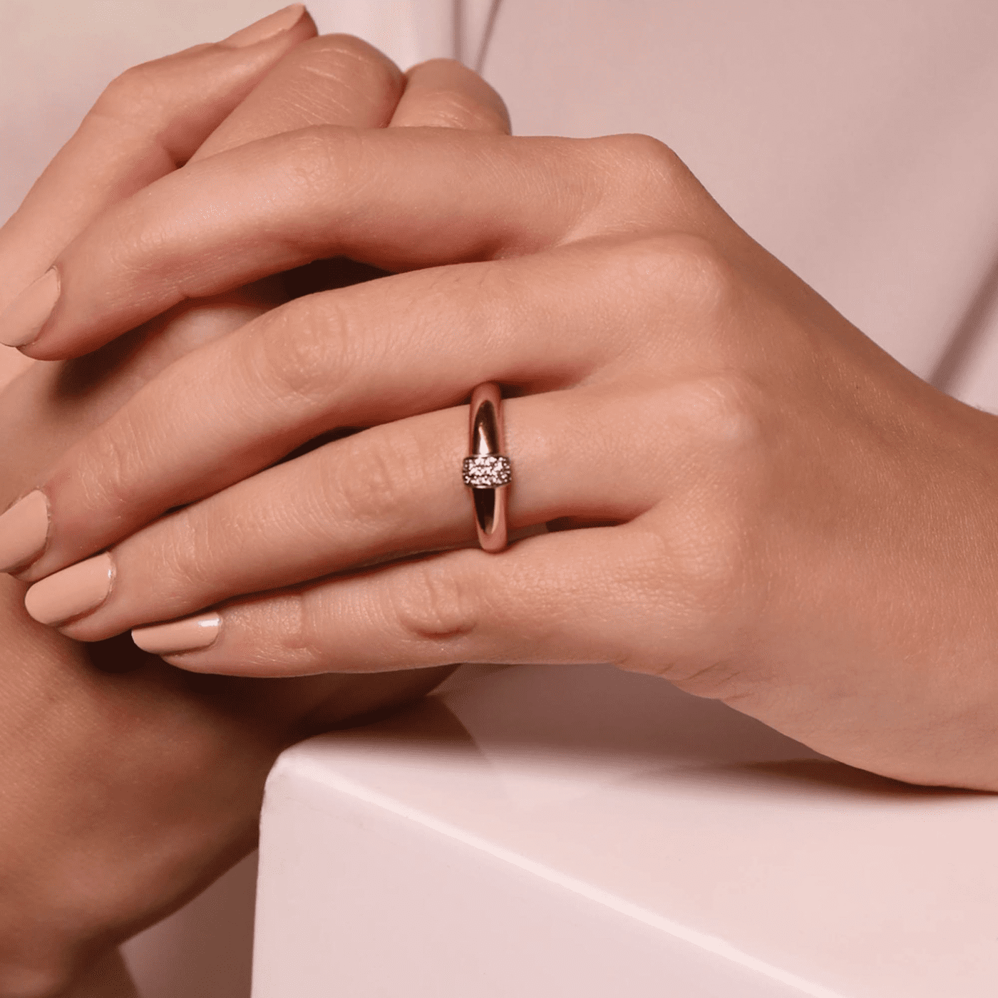 Ring Zirkonia 925er Silber bicolor Vintage Elegance