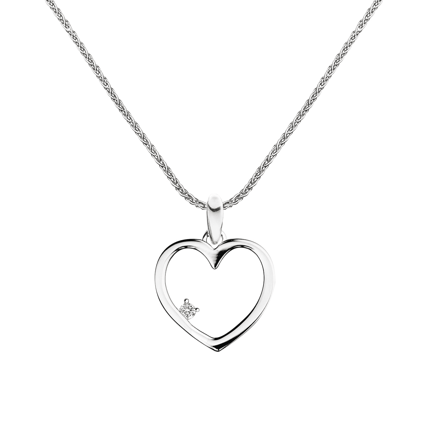 Kette Diamant zus. ca. 0,01 ct. 375er Weißgold Kette Diamant zus. ca. 0,01 ct. 375er Weißgold
