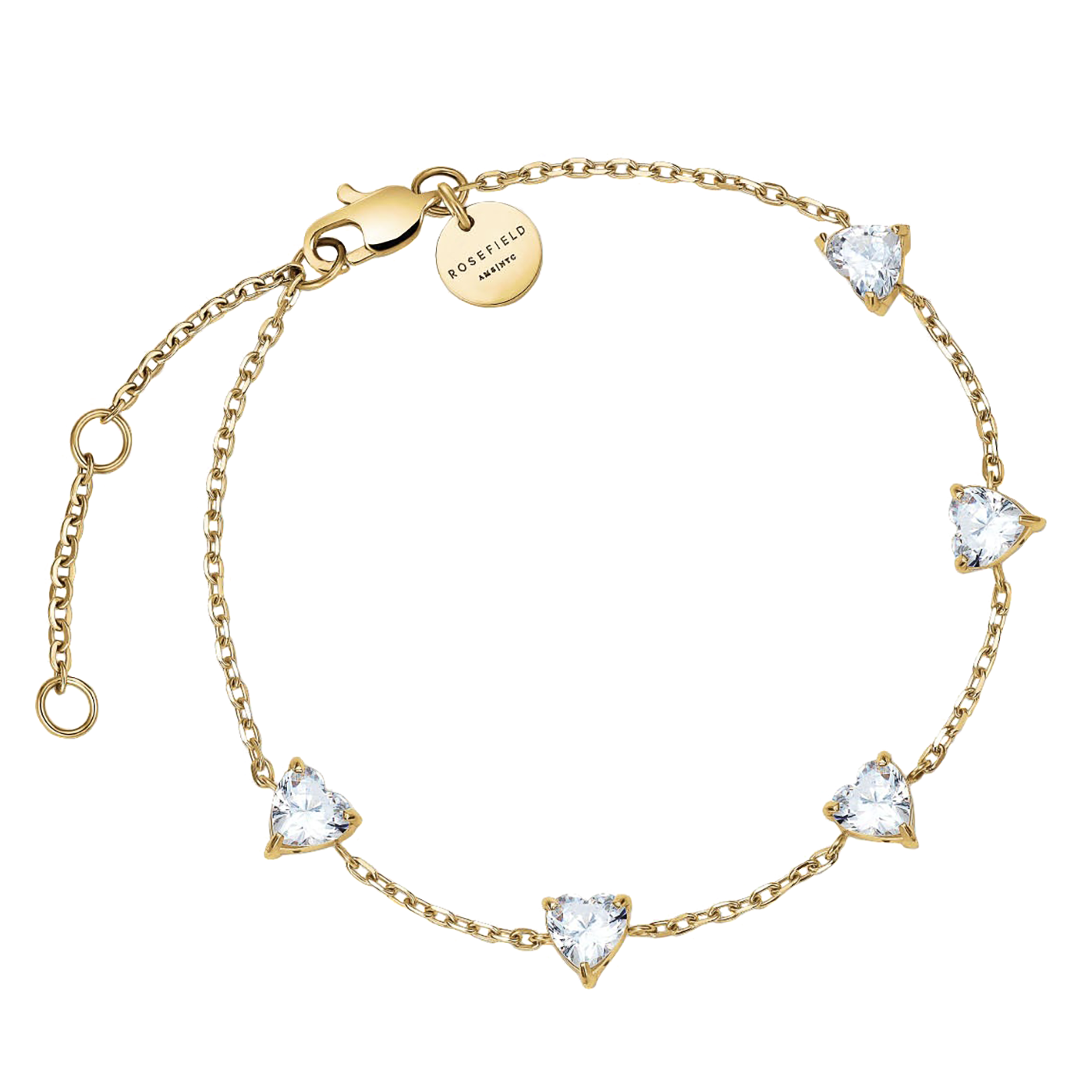 Armband Edelstahl gelb vergoldet Heart