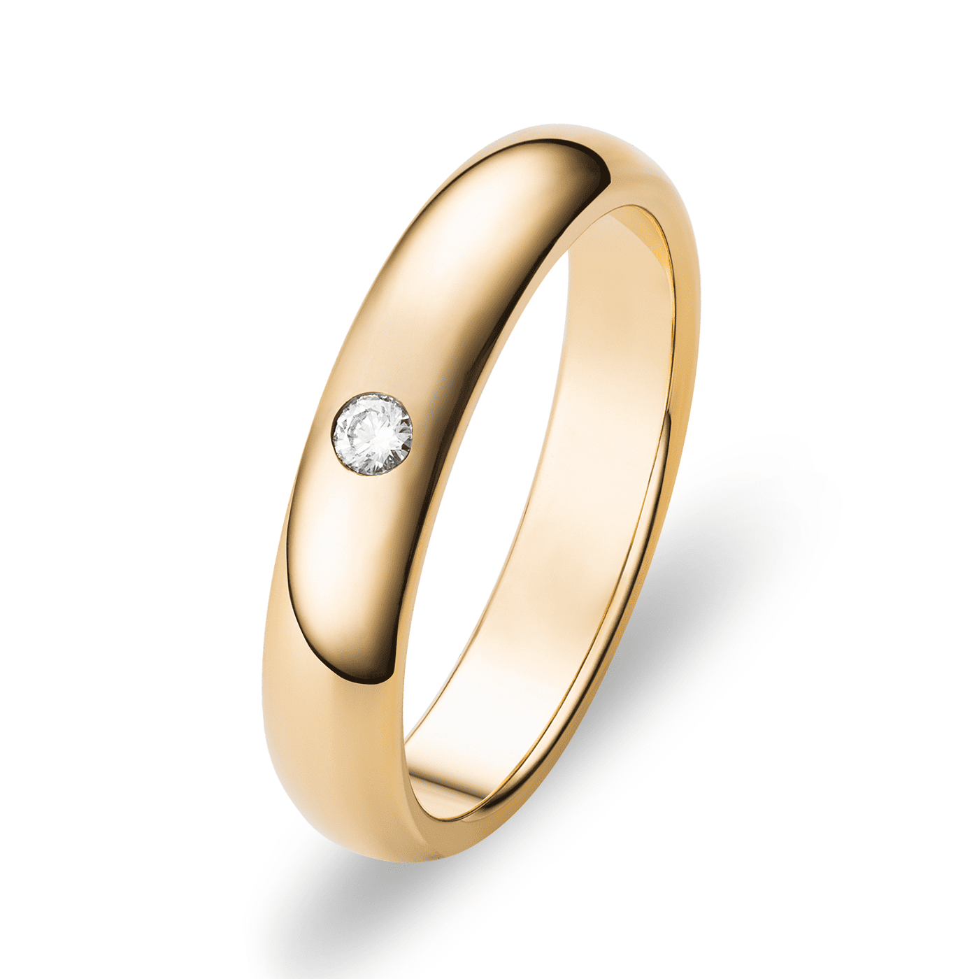 Trauring ca. 0,04 ct. 585er Gelbgold Haiti Trauring ca. 0,04 ct. 585er Gelbgold Haiti