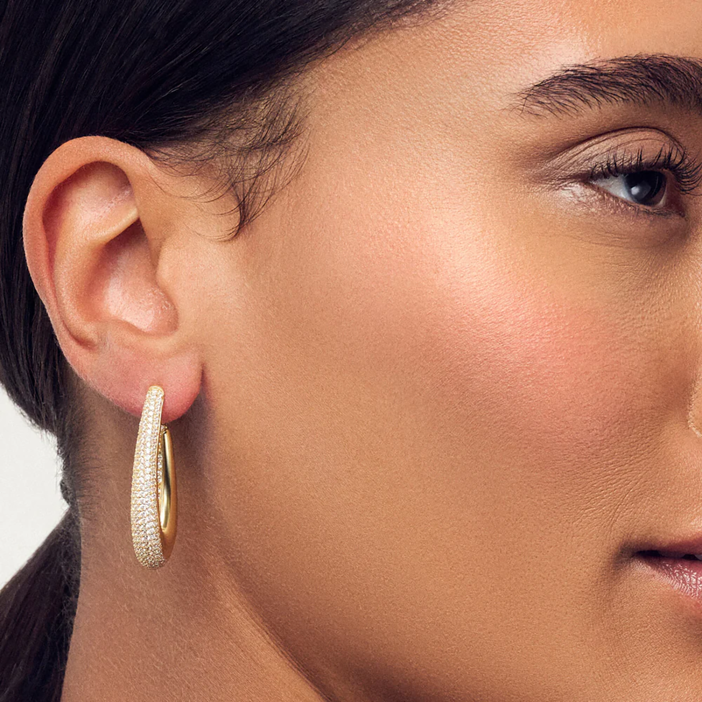 Ohrringe Zirkonia 925er Silber gelb vergoldet Goccia Ohrringe Zirkonia 925er Silber gelb vergoldet Goccia