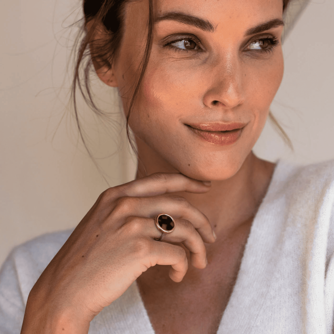 Ring Zirkonia 925er Silber bicolor Vintage Magic