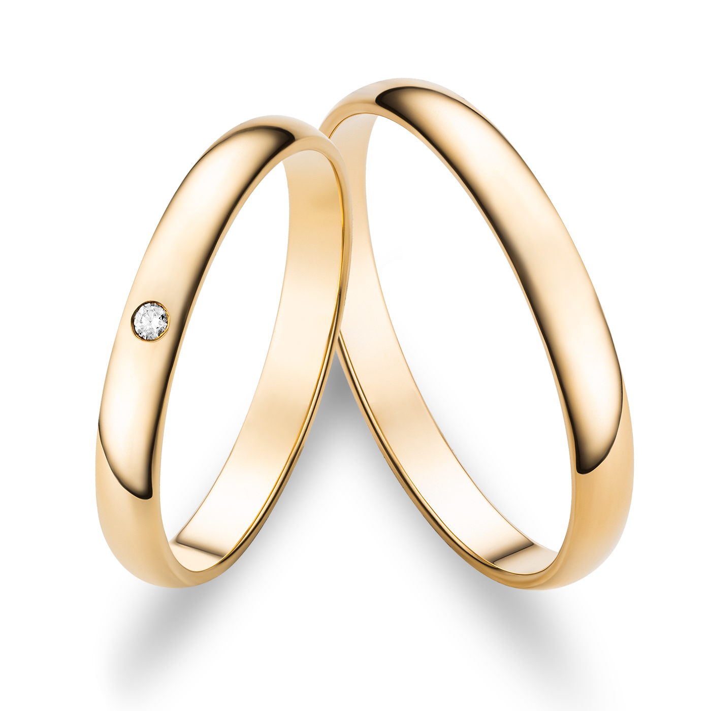 Trauring ca. 0,01 ct. 585er Gelbgold Mainz Trauring ca. 0,01 ct. 585er Gelbgold Mainz