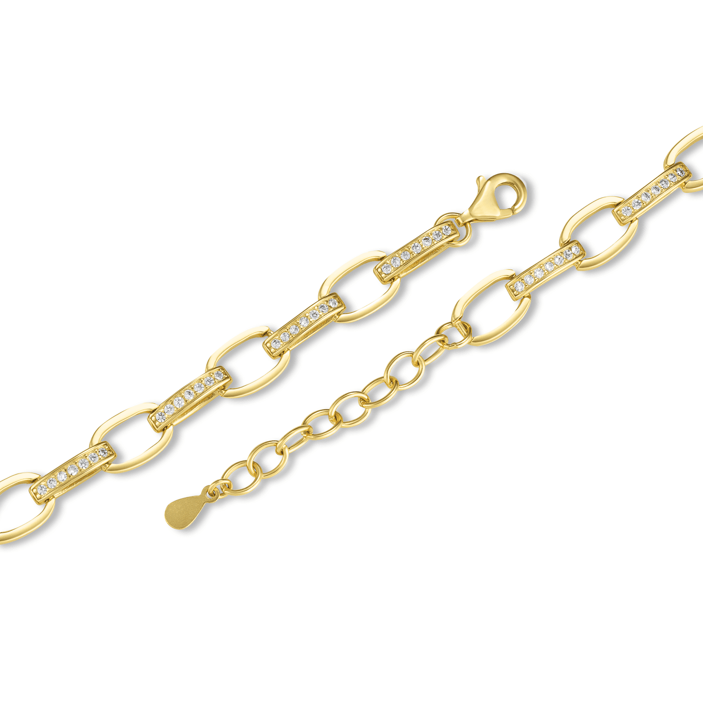 Armband Zirkonia 925er Silber vergoldet Armband Zirkonia 925er Silber vergoldet