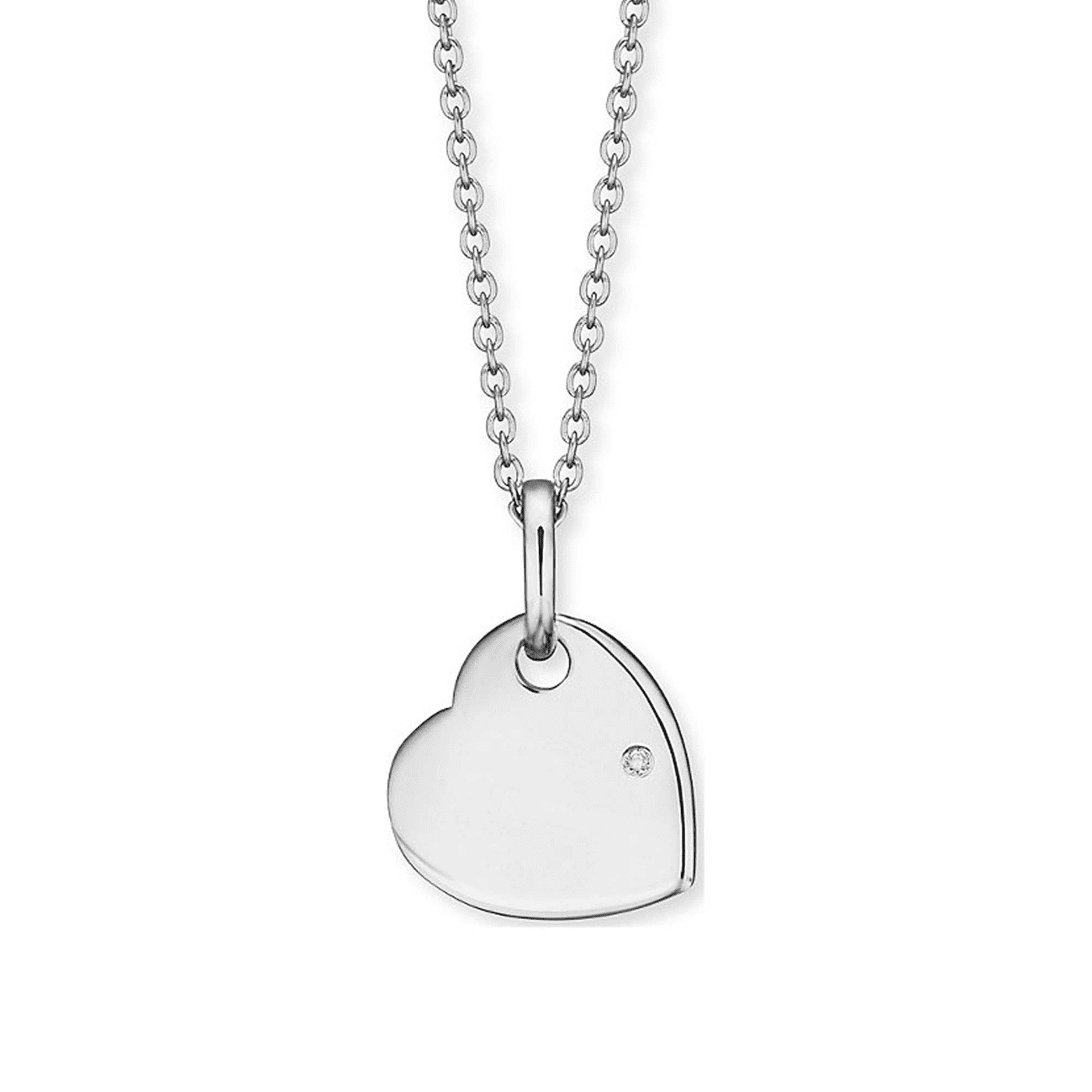 Kette Zirkonia 925er Silber Herz