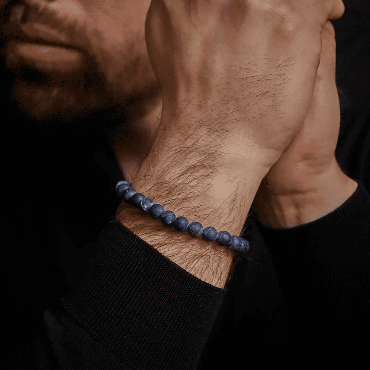 Armband Edelstahl Matt Midnight