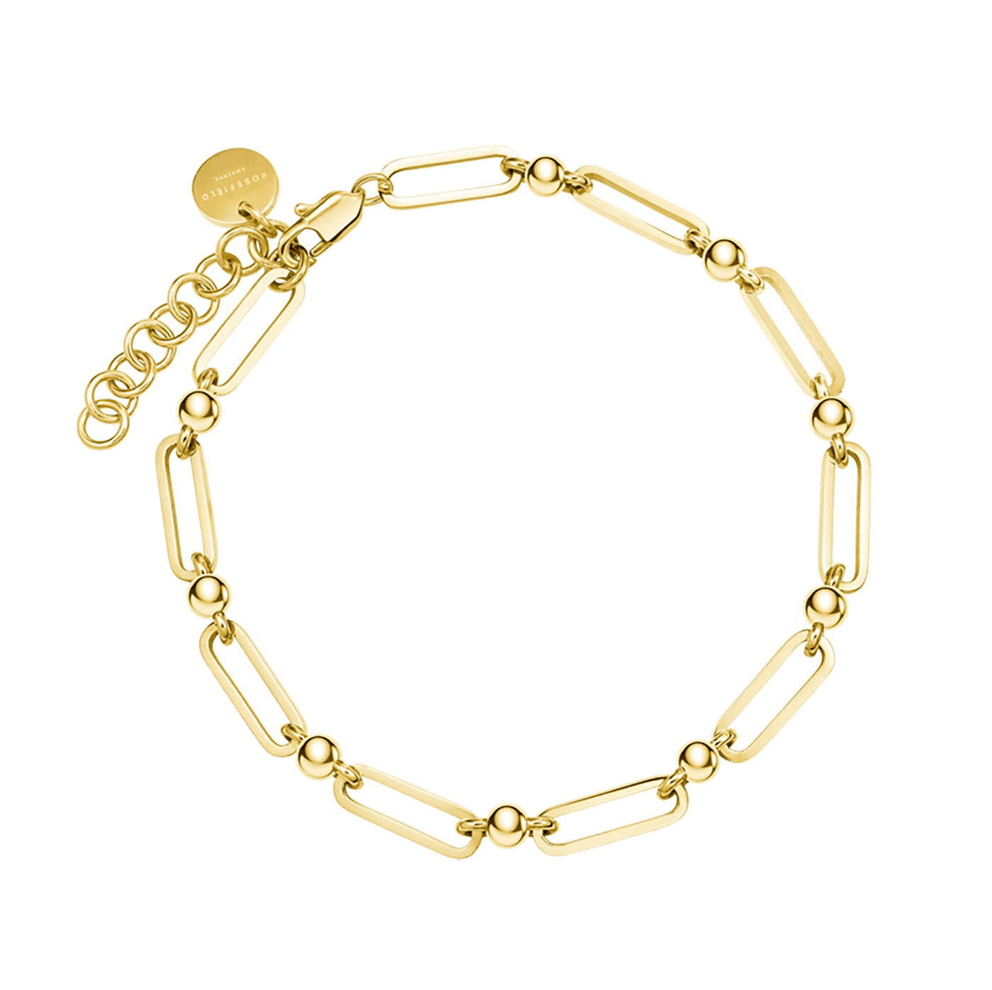 Armband Edelstahl gelb vergoldet Dotted Multilink Armband Edelstahl gelb vergoldet Dotted Multilink