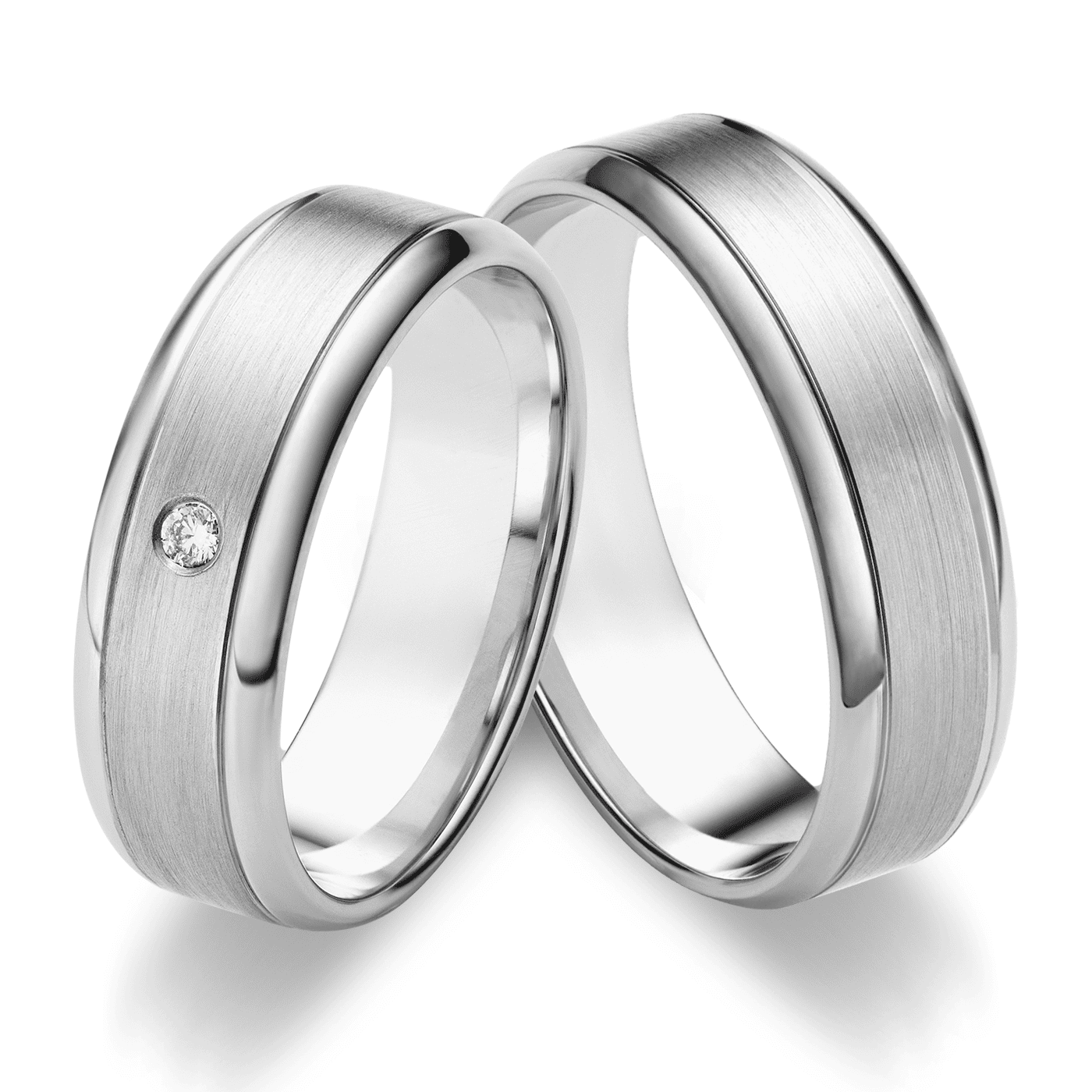 Trauring ca. 0,02 ct. 333er Weißgold St. Tropez Trauring ca. 0,02 ct. 333er Weißgold St. Tropez