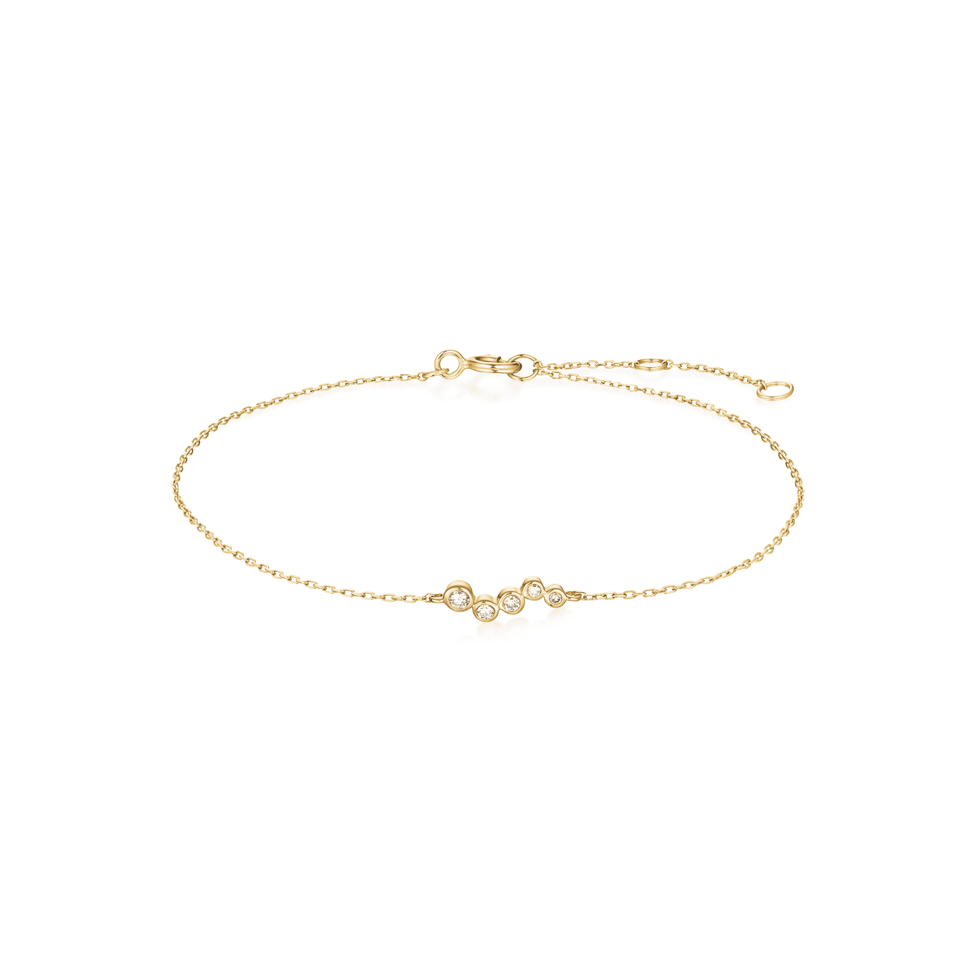 Armband syn. Diamant zus. 0,029ct. 585er Gelbgold Wave Armband syn. Diamant zus. 0,029ct. 585er Gelbgold Wave