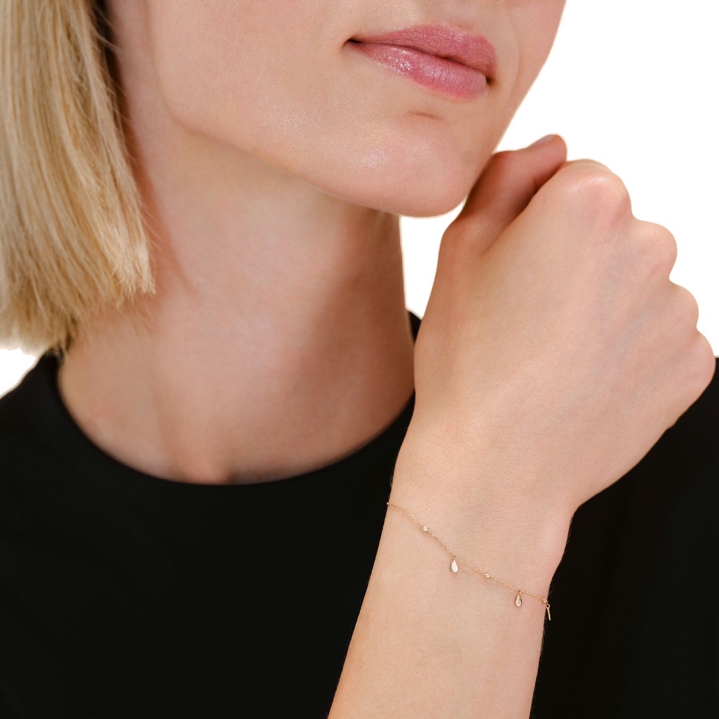 Armband syn. Diamant zus. 0,032ct. 585er Gelbgold Soleil Armband syn. Diamant zus. 0,032ct. 585er Gelbgold Soleil