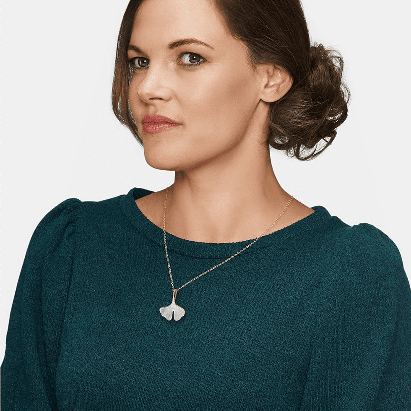 Kette 925er Bicolor Ginkgo