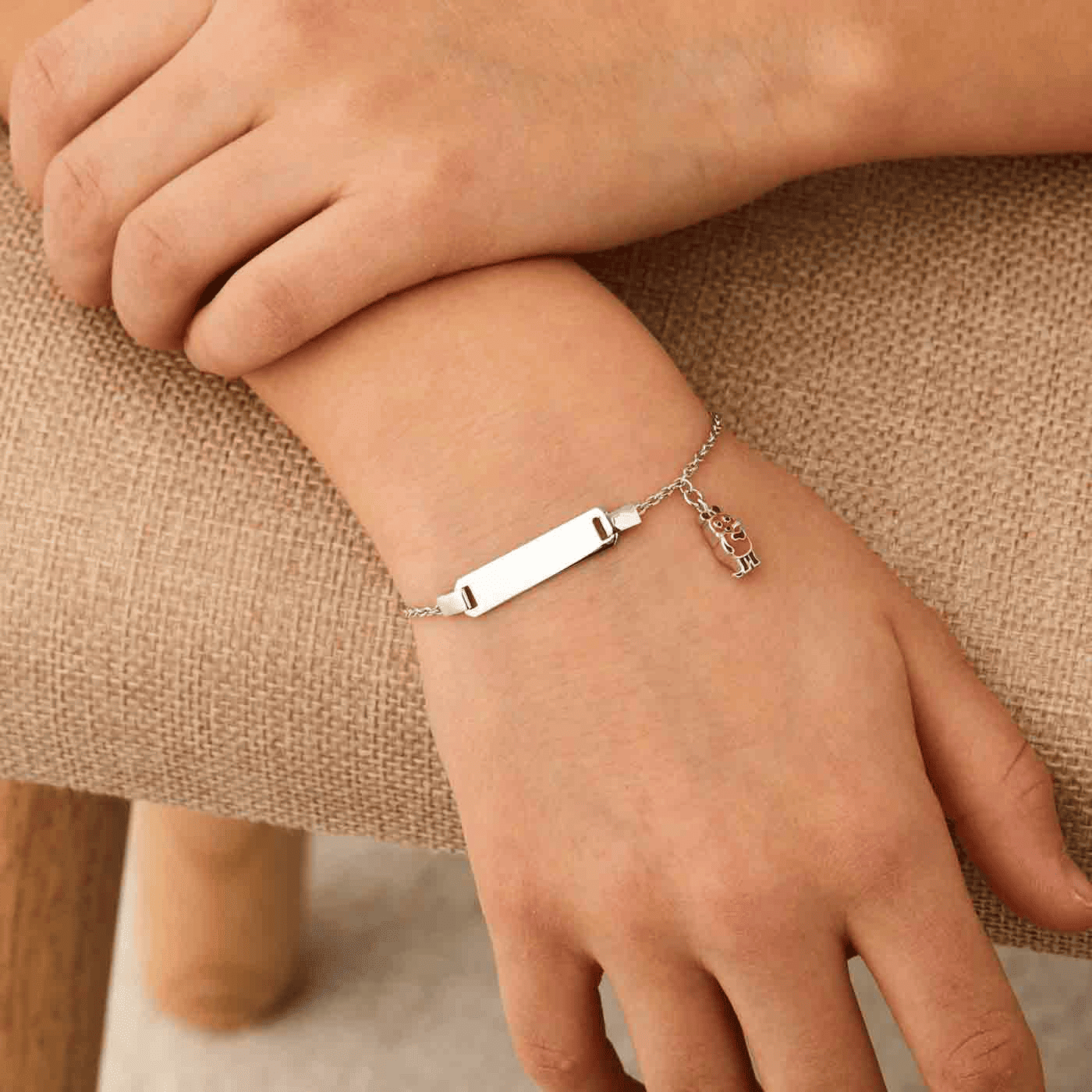 Armband 925er Silber Maus optimistisch