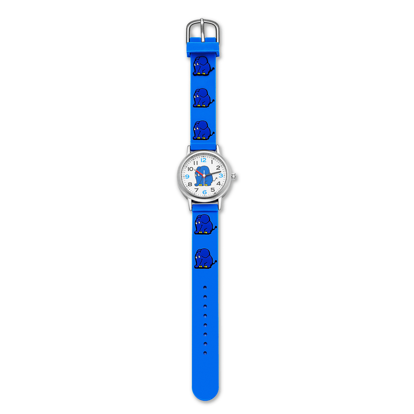 Elefanten 3D Blau Quarz Uhr