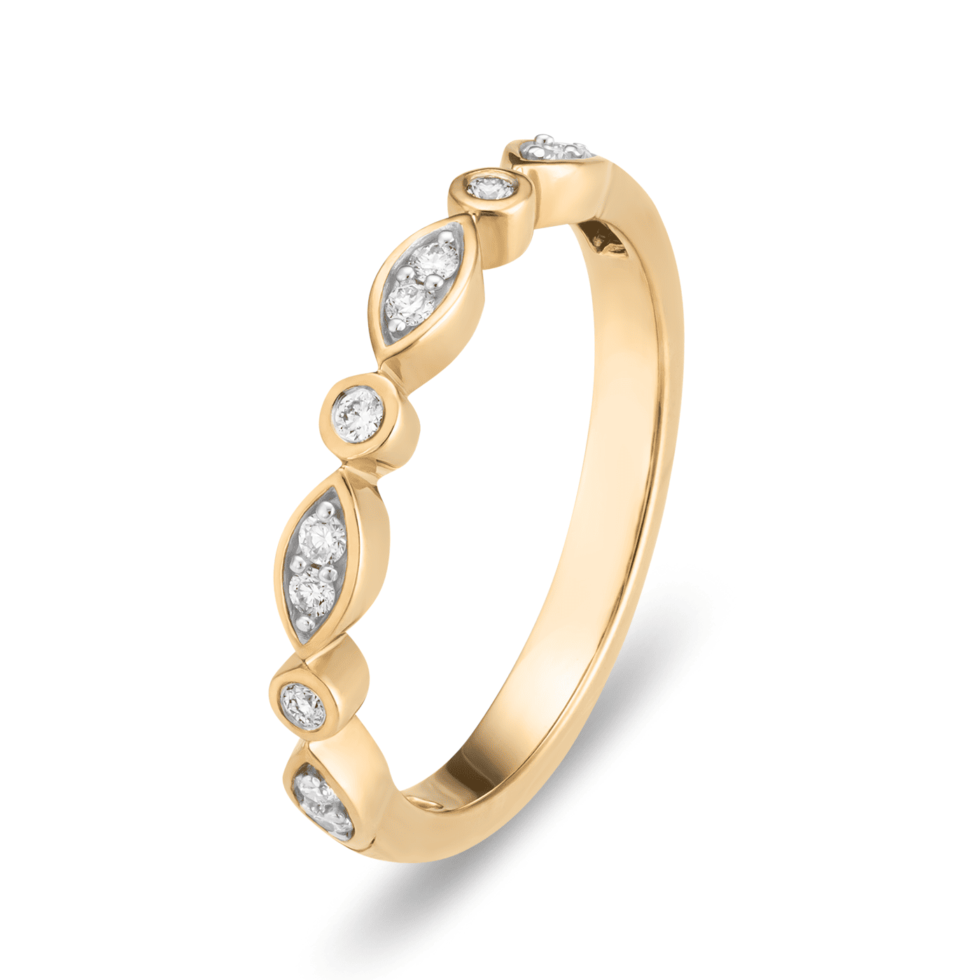 Ring Diamant zus. ca. 0,10 ct. 333er Gelbgold Ring Diamant zus. ca. 0,10 ct. 333er Gelbgold