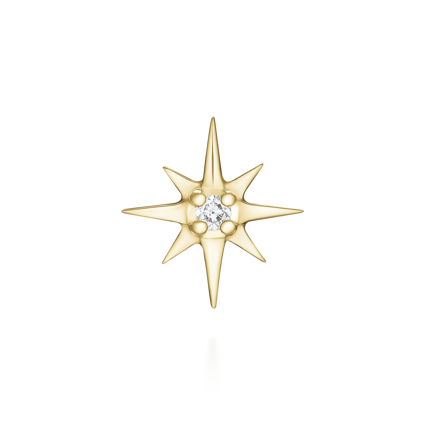 Ohrringe syn. Diamant zus. 0,01ct. 585er Gelbgold Star Ohrringe syn. Diamant zus. 0,01ct. 585er Gelbgold Star