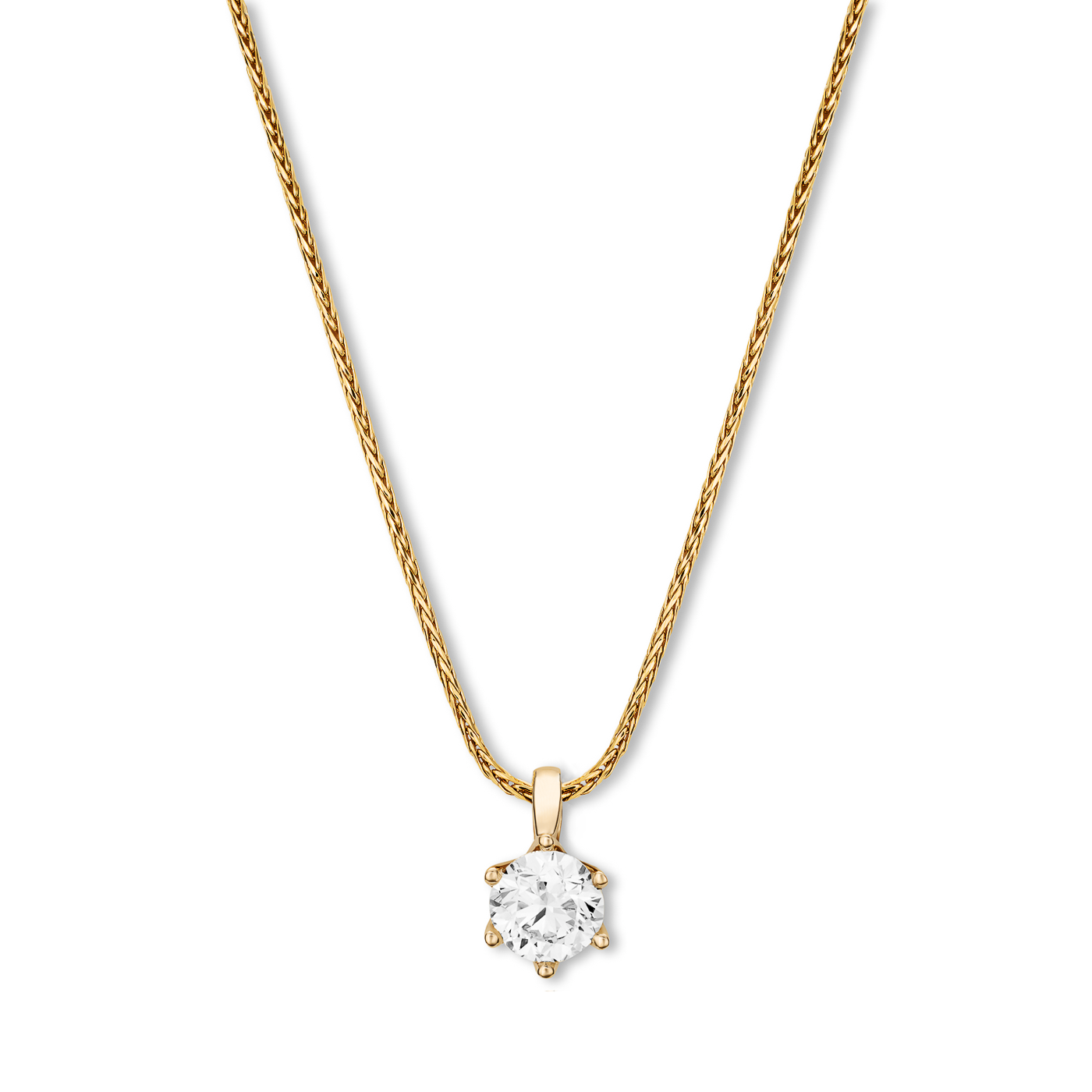 Kette Diamant ca. 0,50 ct. 585er Gelbgold In Love Solitär Kette Diamant ca. 0,50 ct. 585er Gelbgold In Love Solitär