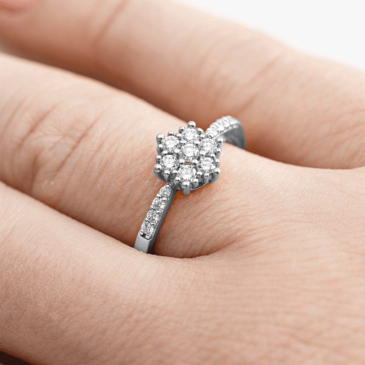 Ring Diamant zus. ca. 0,40 ct. 585er Weissgold Lunaria