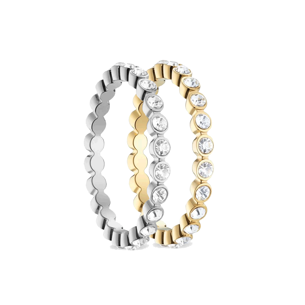 Ring Edelstahl bicolor Kombi