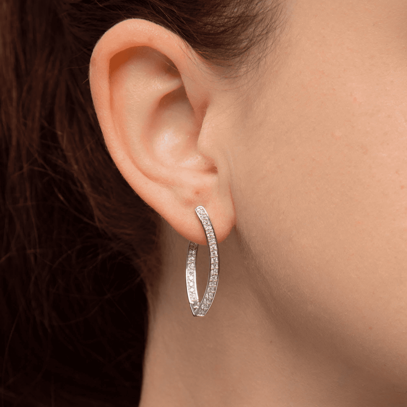 Creolen Zirkonia 925er Silber  Creolen Zirkonia 925er Silber