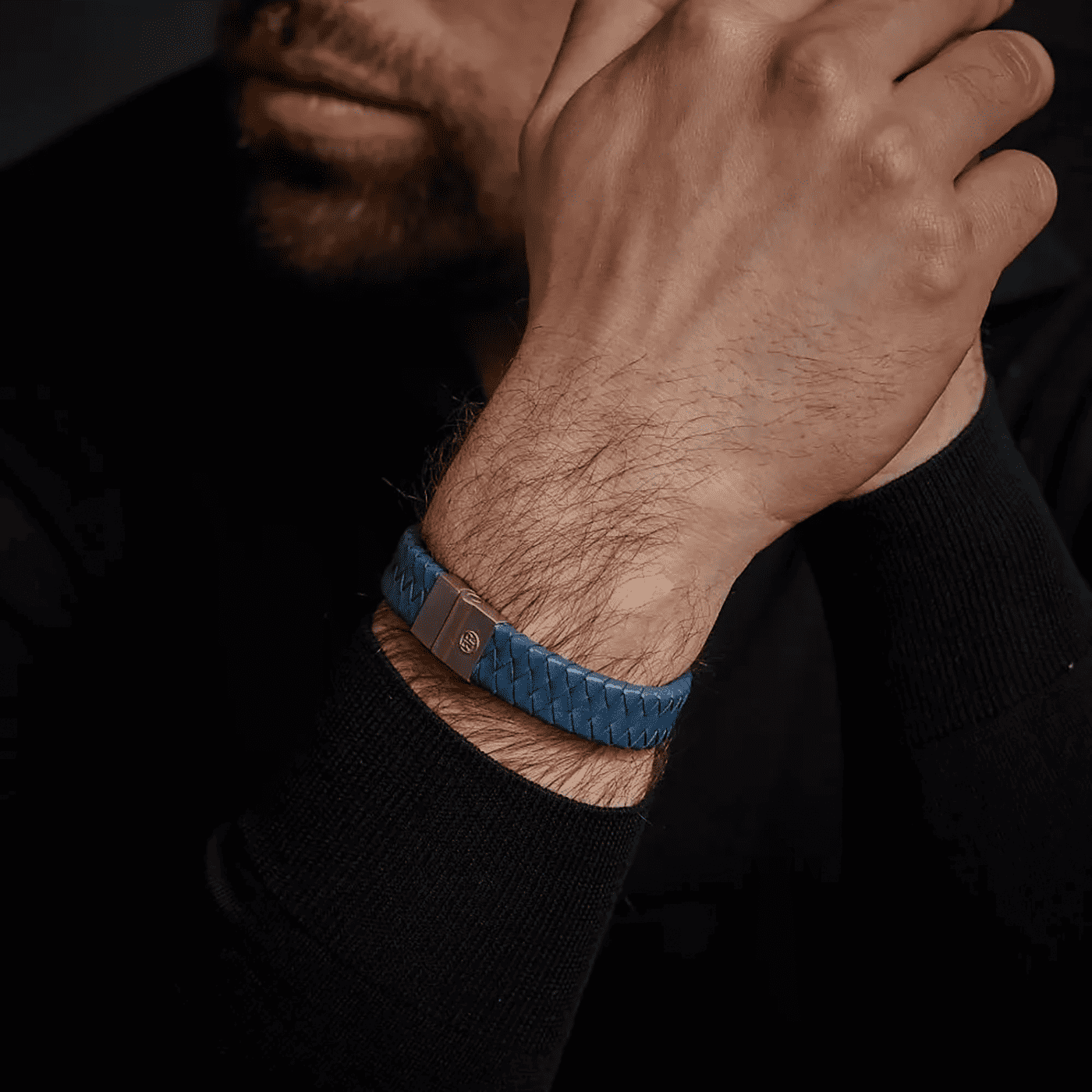 Armband Edelstahl Full Metal Premium Blue